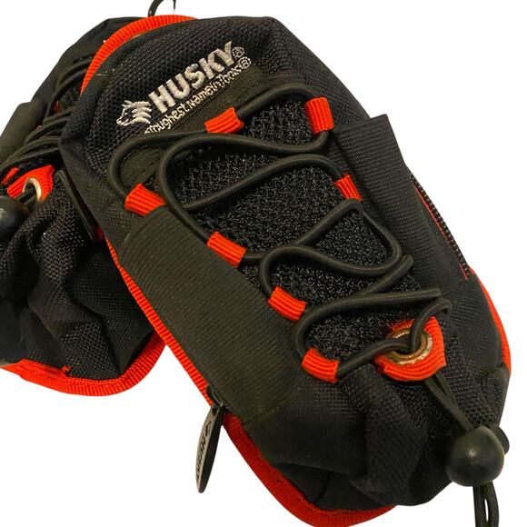 Set of TWO Husky Holdalls Mini-Mouth Bag Tool Pouch with Belt Clip - Picture 3 of 14